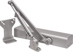 Norton Door Closers - Push & Pull Side Mount, Multi Size Closer Power Operated Damper - Aluminum Finish - Apex Tool & Supply