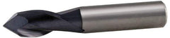 Accupro - 5/8" Diam, 1-1/4" LOC, 2 Flute, 90° Point Angle, Solid Carbide Drill Mill - AlTiN Finish, 3-1/2" OAL, 5/8" Shank Diam - Apex Tool & Supply