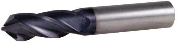 Accupro - 5/8" Diam, 1-1/4" LOC, 4 Flute, 90° Point Angle, Solid Carbide Drill Mill - AlTiN Finish, 3-1/2" OAL, 5/8" Shank Diam - Apex Tool & Supply