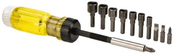 Proto - Mini-Ratchet Bit Screwdriver Kit - Phillips, Slotted, Nut Setters, Magnetic - Apex Tool & Supply