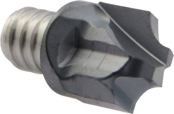 Iscar - MM HR Grade IC908 Carbide Concave Radius Milling Tip Insert - TiAlN Finish, 2 Flutes, 16mm Cutting Diam, 15mm Depth of Cut, 19.1mm Extension, 0.1969" Cnr Rad - Apex Tool & Supply