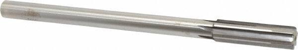 Made in USA - 0.665" Carbide-Tipped 6 Flute Chucking Reamer - Straight Flute, 9/16" Straight Shank, 2-1/4" Flute Length, 9" OAL - Apex Tool & Supply