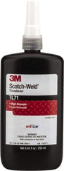 3M - 250 mL, Red, High Strength Liquid Threadlocker - Series TL71, 24 hr Full Cure Time, Hand Tool, Heat Removal - Apex Tool & Supply