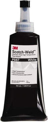 3M - 50 mL Tube White Pipe Sealant - Dimethacrylate, 400°F Max Working Temp, For Seal Hydraulic & Pneumatic Pipes & Fittings - Apex Tool & Supply