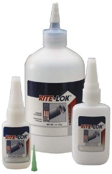 3M - 1 Lb Bottle Clear Instant Adhesive - Series PR1500, 20 to 100 sec Working Time, 24 hr Full Cure Time, Bonds to Cardboard, Ceramic, Fabric, Fiberglass, Foam, Glass, Leather, Metal, Paper, Plastic, Rubber, Vinyl & Wood - Apex Tool & Supply