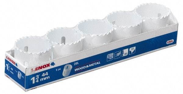 Lenox - 1-3/4" Diam, 1-1/2" Cutting Depth, Hole Saw - Bi-Metal Saw, Toothed Edge - Apex Tool & Supply
