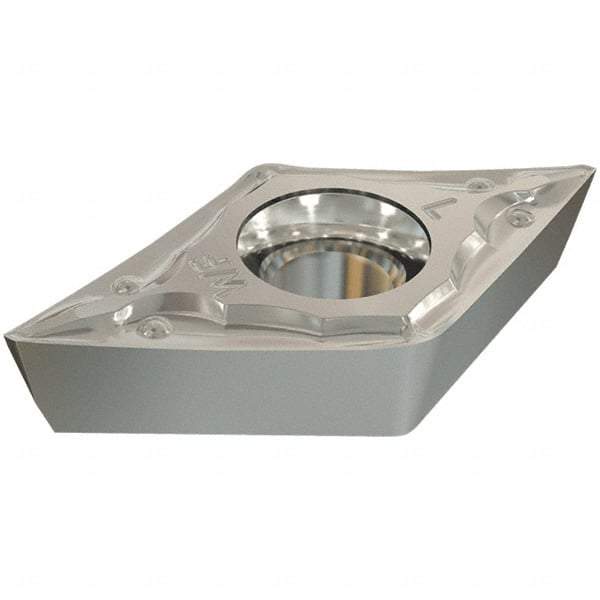 Iscar - DCET3-.002 WF Grade IC907 Carbide Turning Insert - TiAlN Finish, 55° Diamond, 3/8" Inscr Circle, 5/32" Thick, 0.002" Corner Radius - Apex Tool & Supply