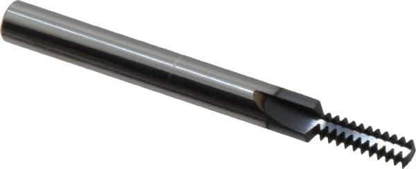 Scientific Cutting Tools - 1/4-20 Thread, 1/4" Shank Diam, TiN Coating, Solid Carbide Straight Flute Thread Mill - 3 Flutes, 2-1/2" OAL, 1/4" Min Noml Diameter - Apex Tool & Supply
