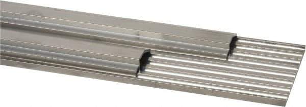 Pemko - 48" Long x 6-3/4" Wide x 1/2" High, Saddle Threshold - Mill Finish Aluminum - Apex Tool & Supply