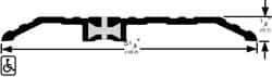 Pemko - 48" Long x 4-1/8" Wide x 1/2" High, Saddle Threshold - Mill Finish Aluminum - Apex Tool & Supply