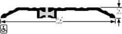 Pemko - 48" Long x 4-1/8" Wide x 1/2" High, Saddle Threshold - Mill Finish Aluminum - Apex Tool & Supply