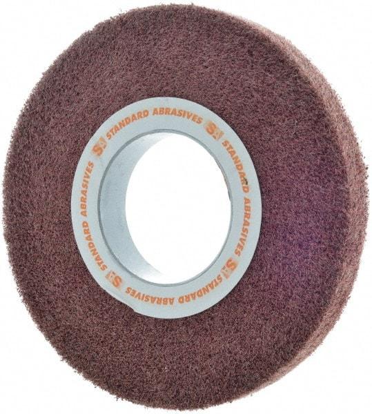 Standard Abrasives - 8" Diam Aluminum Oxide Unmounted Flap Wheel - 3" Hole, 1" Wide, Density 7, Nonwoven, Medium Grade, 3,200 Max RPM - Apex Tool & Supply