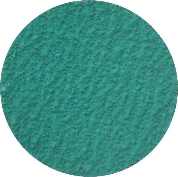 Standard Abrasives - 3" Disc Diam, 36 Grit, Zirconia Alumina Quick Change Disc - Type R Attaching System, Coated, Green, Very Coarse Grade, 18,000 RPM - Apex Tool & Supply