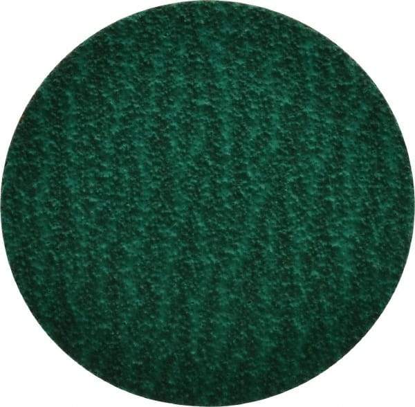 Standard Abrasives - 3" Disc Diam, 60 Grit, Zirconia Alumina Quick Change Disc - Type R Attaching System, Coated, Green, Medium Grade, 18,000 RPM - Apex Tool & Supply