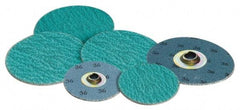 Standard Abrasives - 1" Disc Diam, 36 Grit, Zirconia Alumina Quick Change Disc - Type S Attaching System, Coated, Green, Very Coarse Grade - Apex Tool & Supply