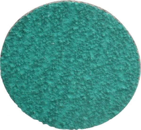 Standard Abrasives - 2" Disc Diam, 50 Grit, Zirconia Alumina Quick Change Disc - Type S Attaching System, Coated, Green, Coarse Grade, 20,000 RPM - Apex Tool & Supply