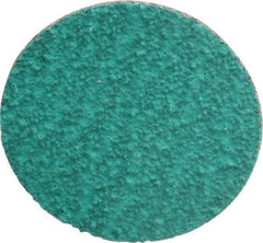 Standard Abrasives - 2" Disc Diam, 50 Grit, Zirconia Alumina Quick Change Disc - Type S Attaching System, Coated, Green, Coarse Grade, 20,000 RPM - Apex Tool & Supply