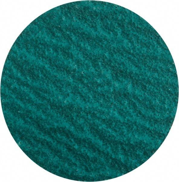 Standard Abrasives - 2" Disc Diam, 80 Grit, Zirconia Alumina Quick Change Disc - Type S Attaching System, Coated, Green, Medium Grade, 20,000 RPM - Apex Tool & Supply