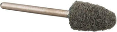Standard Abrasives - 3/8" Head Diam x 3/4" Thickness, B52, Pointed End, Aluminum Oxide Mounted Point - Blue, Medium Grade, 45,300 RPM - Apex Tool & Supply