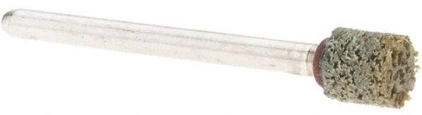 Standard Abrasives - 1/4" Head Diam x 1/4" Thickness, W160, Cylinder End, Aluminum Oxide Mounted Point - Blue, Medium Grade, 81,300 RPM - Apex Tool & Supply