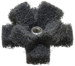 Standard Abrasives - 1-1/2" Diam Medium Density Cross Buff - 2 Plys, 8-32 Thread, Very Fine Grade, 20,000 Max RPM - Apex Tool & Supply