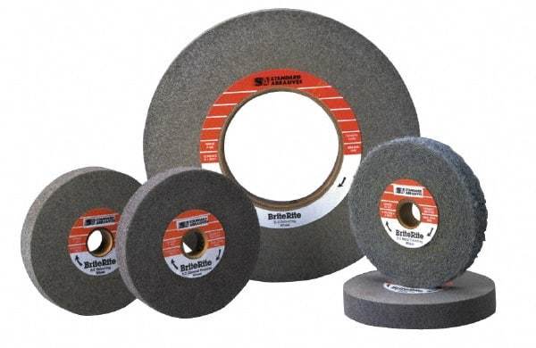 Standard Abrasives - 12" Diam, 1/2" Face Width, 5" Center Hole, Medium Grade, Aluminum Oxide Deburring Wheel - Convolute, Medium Density 5 Grade, 3,000 RPM - Apex Tool & Supply