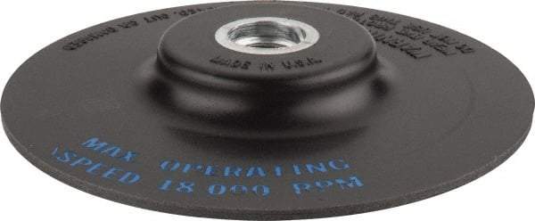Standard Abrasives - 4-1/2" Diam Quick-Change Disc Backing Pad - 5/8" Shank Diam, Medium Density, 18,000 RPM - Apex Tool & Supply