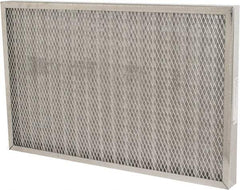 Made in USA - 16" Noml Height x 25" Noml Width x 2" Noml Depth, 76% Capture Efficiency, Permanent Air Filter - MERV 7, Aluminum Cloth & Mesh, Integrated Aluminum Frame, 300 Max FPM, 640 CFM, For Any Unit - Apex Tool & Supply