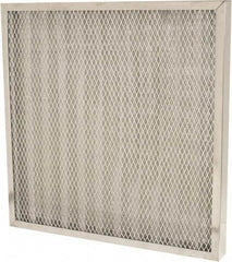 Made in USA - 20" Noml Height x 20" Noml Width x 2" Noml Depth, 76% Capture Efficiency, Permanent Air Filter - MERV 7, Aluminum Cloth & Mesh, Integrated Aluminum Frame, 300 Max FPM, 800 CFM, For Any Unit - Apex Tool & Supply