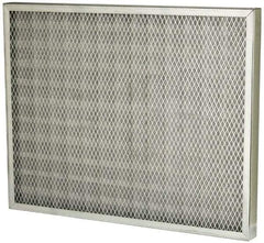 Made in USA - 20" Noml Height x 25" Noml Width x 2" Noml Depth, Permanent Air Filter - Steel, Integrated Steel Frame, 500 Max FPM, 1,750 CFM, For Large Particle Removal Applications - Apex Tool & Supply