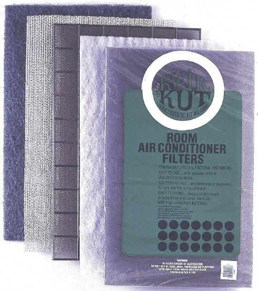 PrecisionAire - 15" High x 24" Wide x 3/8" Deep, Aluminum Air Filter Media Pad - MERV 4, 20 to 30% Capture Efficiency, 60 to 80 Arrestance Efficiency, 300 Max FPM, 180°F Max, Use with Window Air Conditioners - Apex Tool & Supply
