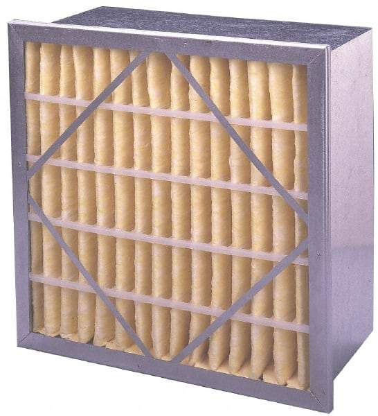 PrecisionAire - 12" Noml Height x 24" Noml Width x 12" Noml Depth, 65% Capture Efficiency, Rigid Box Air Filter - MERV 11, Synthetic Polypropylene, Integrated Corrosion-Resistant Steel Frame, 1,000 CFM - Apex Tool & Supply