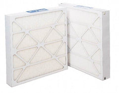 Made in USA - 12" Noml Height x 24" Noml Width x 4" Noml Depth, 95% Capture Efficiency, Wireless Pleated Air Filter - MERV 14, Microfiberglass Paper, Integrated Beverage Board Frame, 500 Max FPM, 1,000 CFM, For Any Unit - Apex Tool & Supply