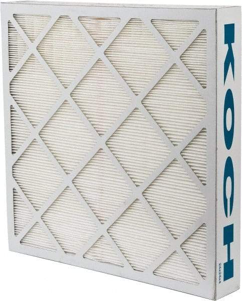 Made in USA - 24" Noml Height x 24" Noml Width x 4" Noml Depth, 95% Capture Efficiency, Wireless Pleated Air Filter - MERV 14, Microfiberglass Paper, Integrated Beverage Board Frame, 500 Max FPM, 2,000 CFM, For Any Unit - Apex Tool & Supply