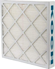 Made in USA - 24" Noml Height x 24" Noml Width x 4" Noml Depth, 95% Capture Efficiency, Wireless Pleated Air Filter - MERV 14, Microfiberglass Paper, Integrated Beverage Board Frame, 500 Max FPM, 2,000 CFM, For Any Unit - Apex Tool & Supply