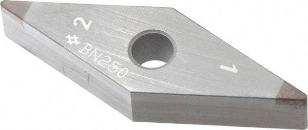 Sumitomo - 2NU-VNGA331 Grade BN250 PCBN Turning Insert - Uncoated, 35° Diamond, 3/8" Inscr Circle, 3/16" Thick, 1/64" Corner Radius - Apex Tool & Supply