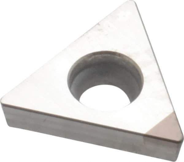 Sumitomo - NU-TPGX21.51 Grade BN250 PCBN Turning Insert - Uncoated, 60° Triangle, 1/4" Inscr Circle, 3/32" Thick, 1/64" Corner Radius - Apex Tool & Supply