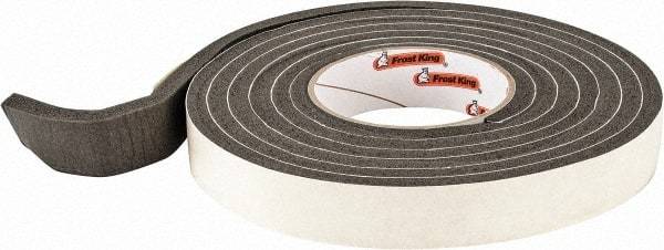 Frost King - 10' Long x 1" Wide, High Density Foam Tape Weatherstripping - Rubber Foam - Apex Tool & Supply