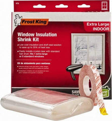 Frost King - 210" Long x 62" Wide, Indoor Shrink Film and Tape Weather Kit Weatherstripping - Clear Plastic - Apex Tool & Supply