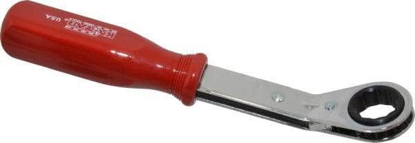 Lang - 3/4" 12 Point Reversible Ratcheting Offset Box Wrench - Single End, 8-3/4" OAL, Steel - Apex Tool & Supply