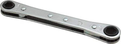 Lang - 1/4" x 5/16" 6 Point Ratcheting Box Wrench - Double End, 4-1/4" OAL, Steel - Apex Tool & Supply