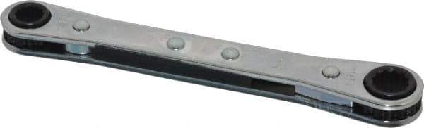 Lang - 1/4" x 5/16" 12 Point Ratcheting Box Wrench - Double End, 4-1/2" OAL, Steel - Apex Tool & Supply
