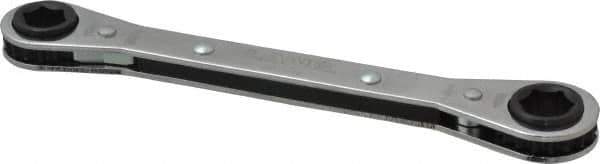Lang - 7/16" x 1/2" 6 Point Ratcheting Box Wrench - Double End, 6-7/8" OAL, Steel - Apex Tool & Supply