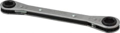 Lang - 7/16" x 1/2" 6 Point Ratcheting Box Wrench - Double End, 6-7/8" OAL, Steel - Apex Tool & Supply