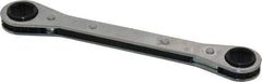 Lang - 1/2" x 9/16" 6 Point Ratcheting Box Wrench - Double End, 6-7/8" OAL, Steel - Apex Tool & Supply