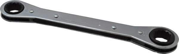 Lang - 5/8" x 11/16" 12 Point Ratcheting Box Wrench - Double End, 8-1/8" OAL, Steel - Apex Tool & Supply