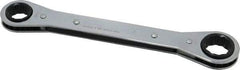 Lang - 5/8" x 3/4" 12 Point Ratcheting Box Wrench - Double End, 8-1/8" OAL, Steel - Apex Tool & Supply