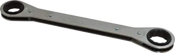 Lang - 3/4" x 7/8" 12 Point Ratcheting Box Wrench - Double End, 9-1/4" OAL, Steel - Apex Tool & Supply