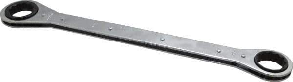 Lang - 1-1/8" x 1-3/16" 12 Point Ratcheting Box Wrench - Double End, 15" OAL, Steel - Apex Tool & Supply