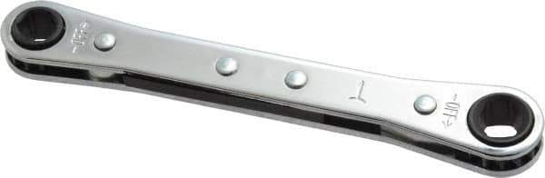 Lang - 7mm x 8mm 6 Point Ratcheting Box Wrench - Double End, 4-1/4" OAL, Steel - Apex Tool & Supply